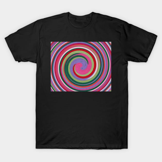 modern bright and vibrant modern swirls T-Shirt by pollywolly